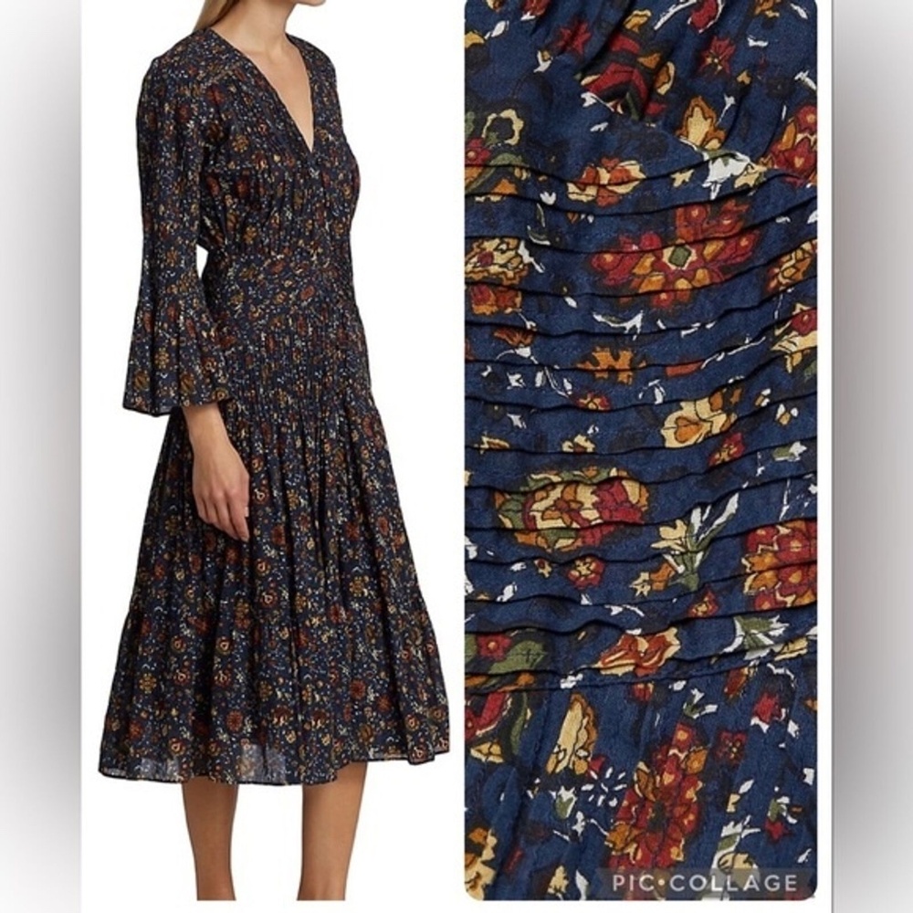 NWT Veronica Beard Shireen Dress Size 6 Ink Multi